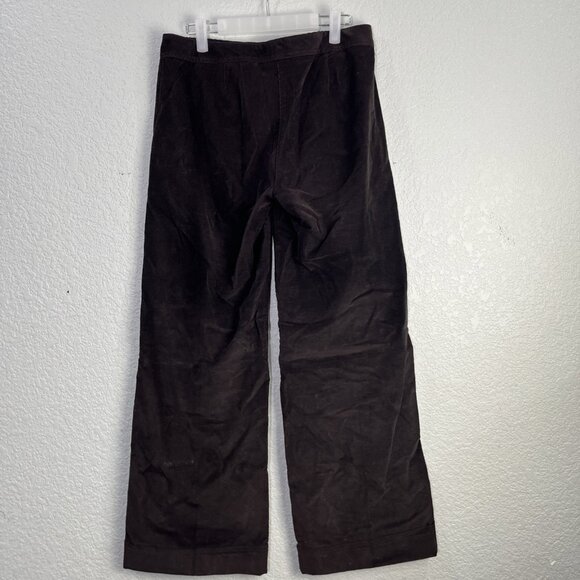 Express Stretch Y2K Dress Pants Womens Size 7/8 Brown Corduroy Wide Leg Career - Picture 2 of 7